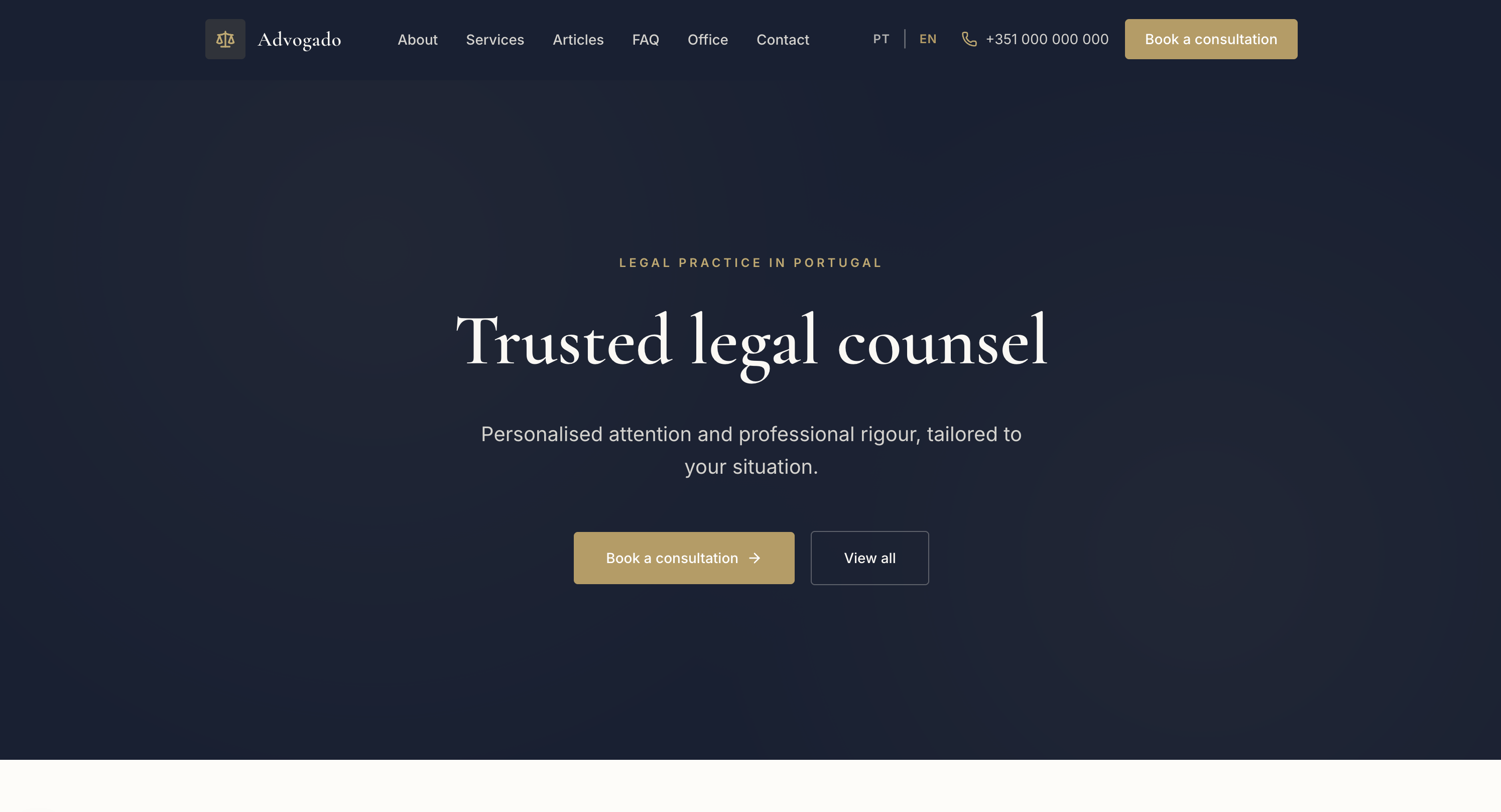 Modern Law Firm Website with Secure Client Portal