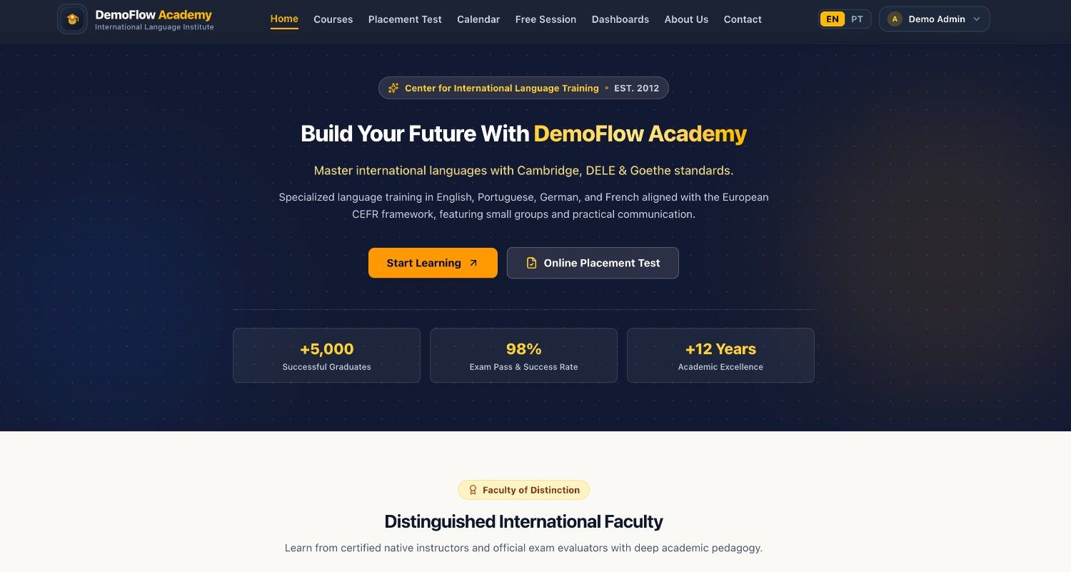 Modern Bilingual Foreign Language Institute Management Platform